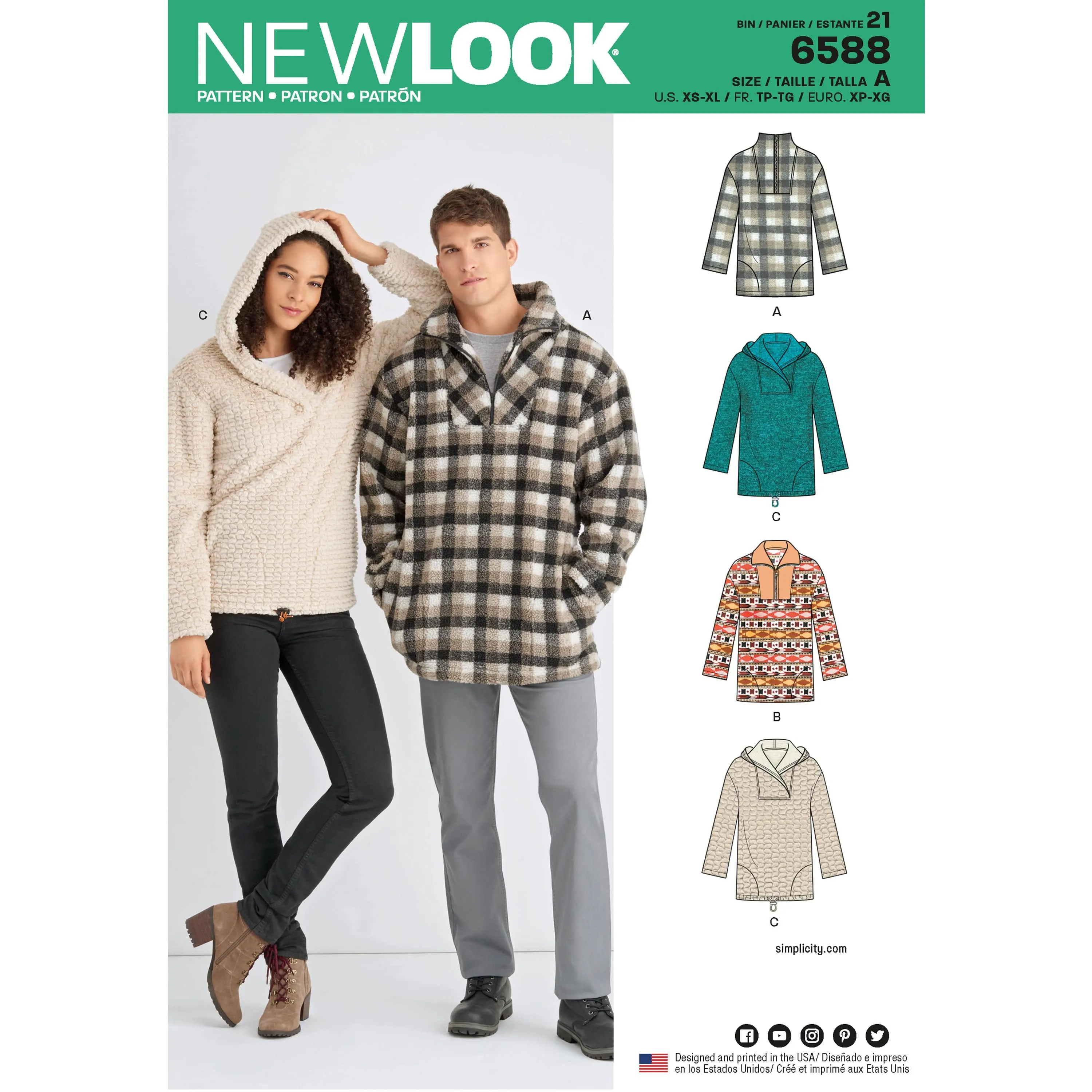 6588 New Look Pattern 6588 Unisex Tops