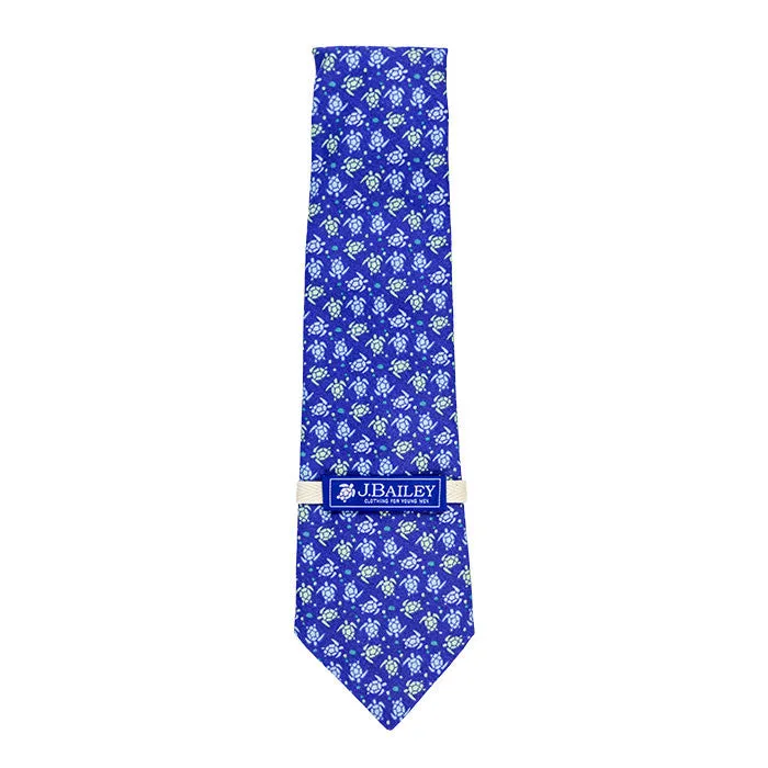 Bailey Long Tie-Turtle Print