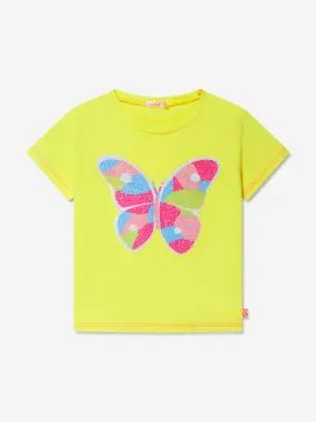 Billieblush Girls Illustrated Sequin T-Shirt in Yellow