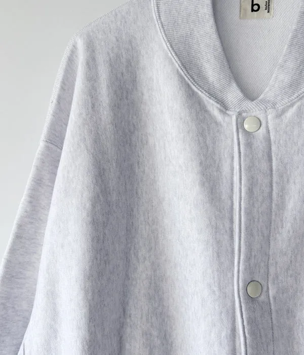 blurhms ROOTSTOCK/SOFT&HARD SWEAT SNAP CARDIGAN (HeatherWhite)