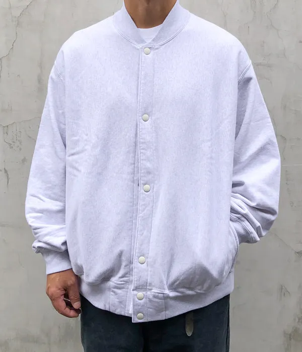 blurhms ROOTSTOCK/SOFT&HARD SWEAT SNAP CARDIGAN (HeatherWhite)