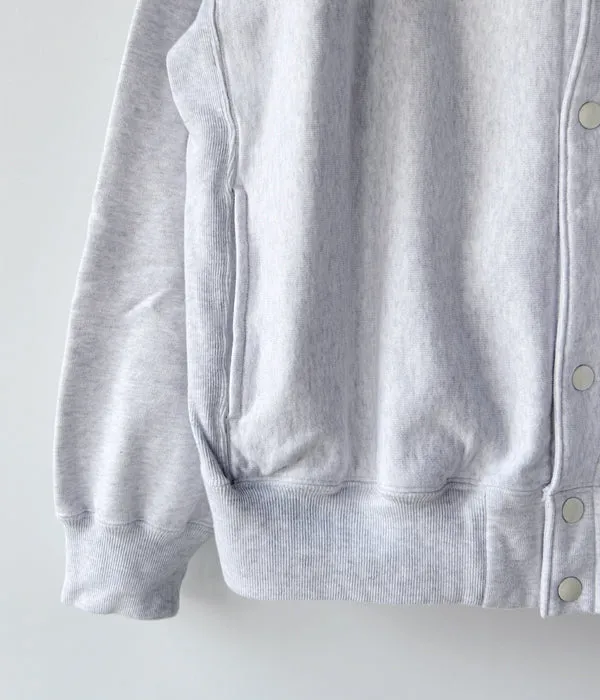 blurhms ROOTSTOCK/SOFT&HARD SWEAT SNAP CARDIGAN (HeatherWhite)