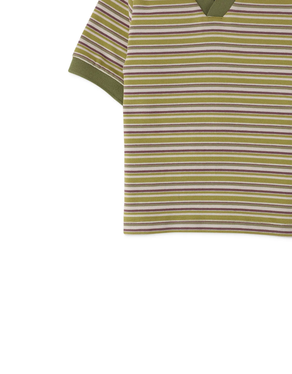 BOYS STRIPEY FINE RIB POLO