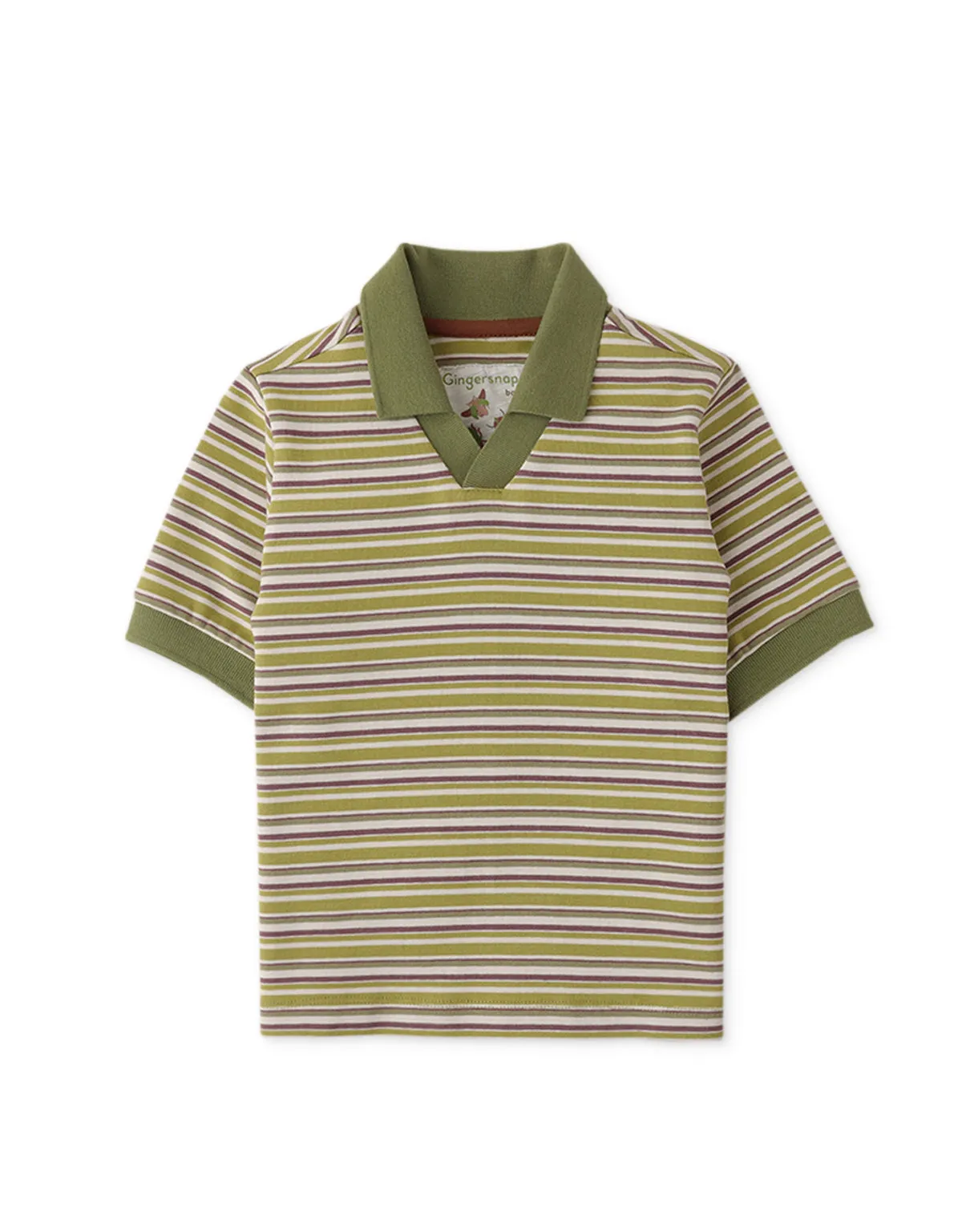 BOYS STRIPEY FINE RIB POLO