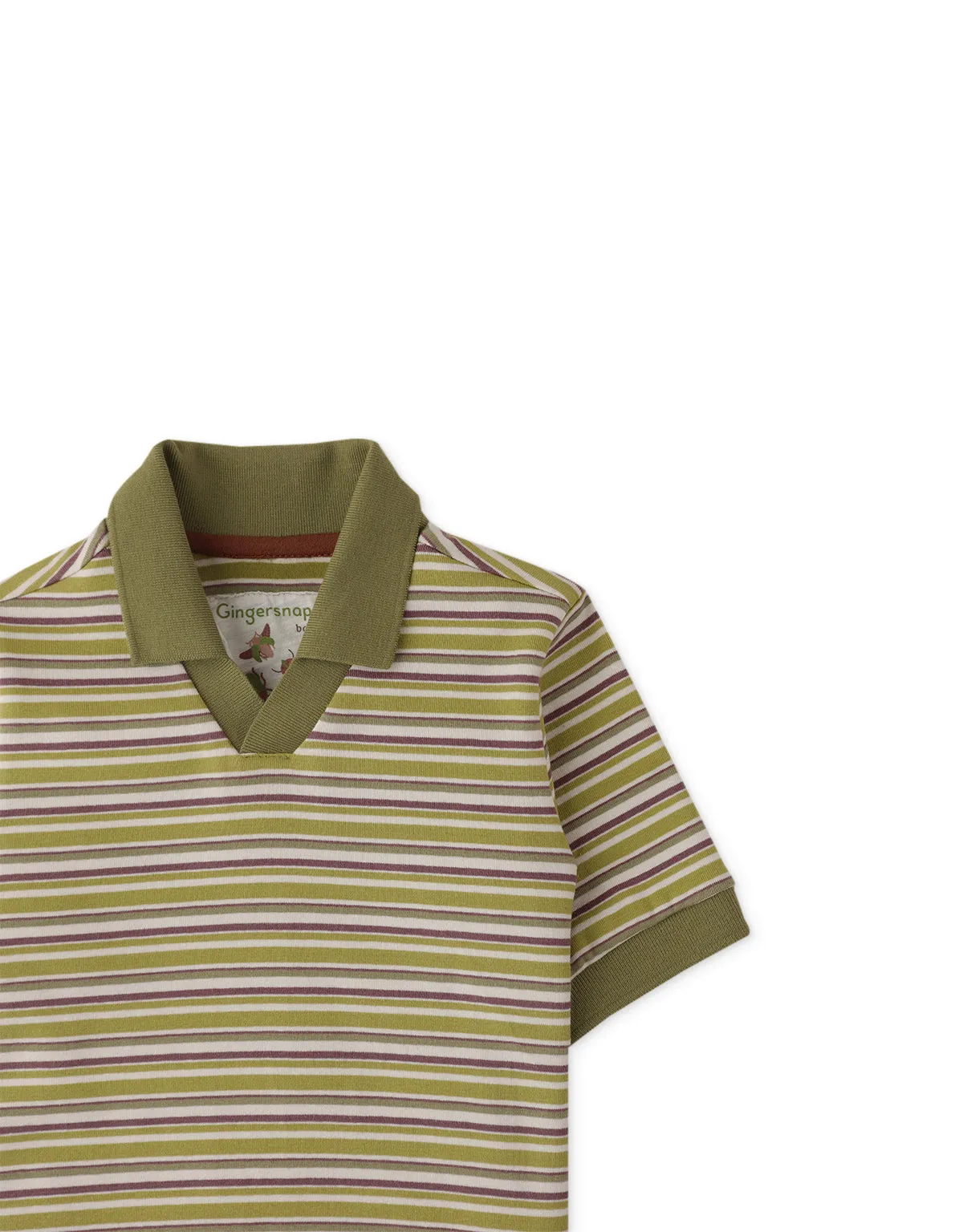 BOYS STRIPEY FINE RIB POLO