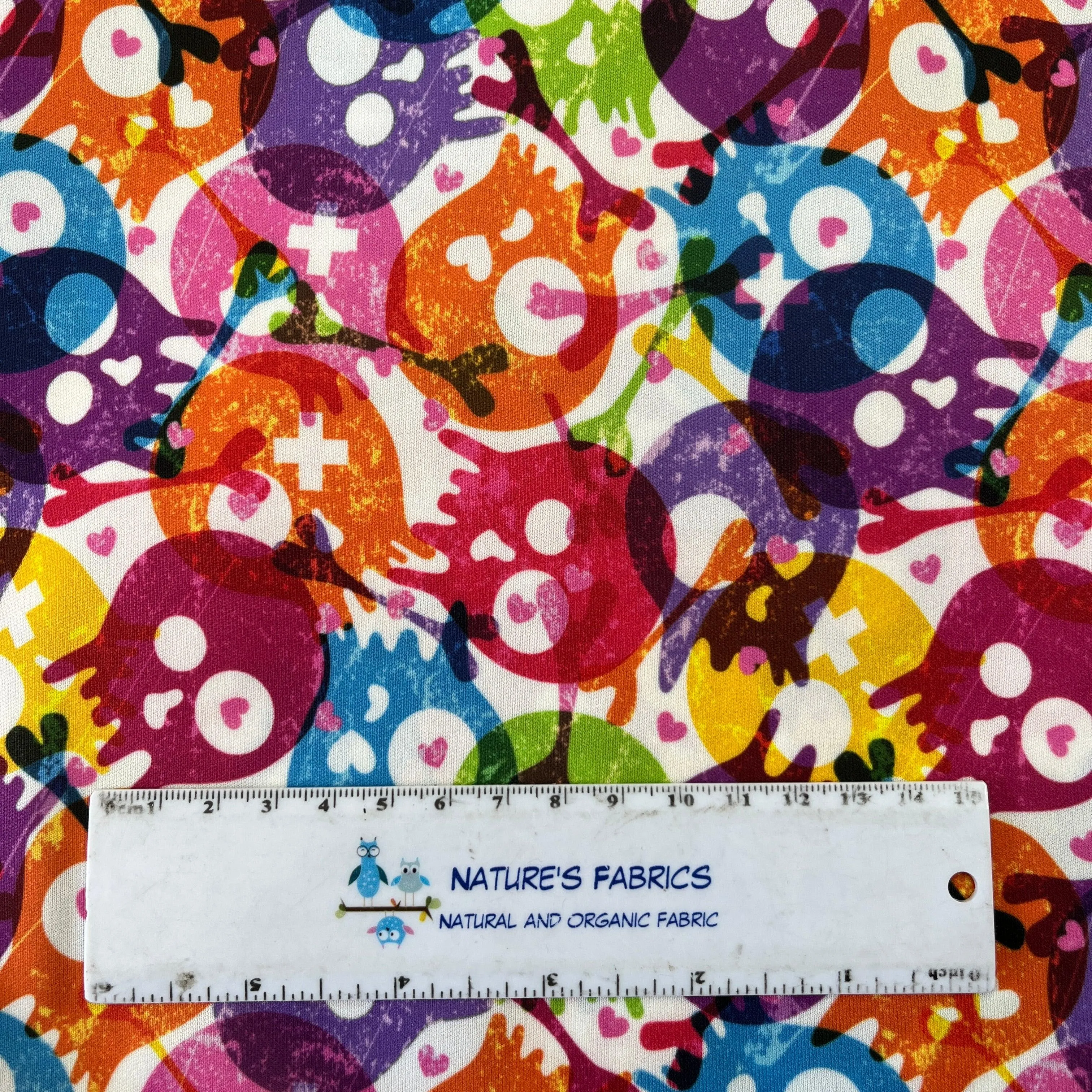 Bright Skull Toss 1 mil PUL Fabric- Made in the USA