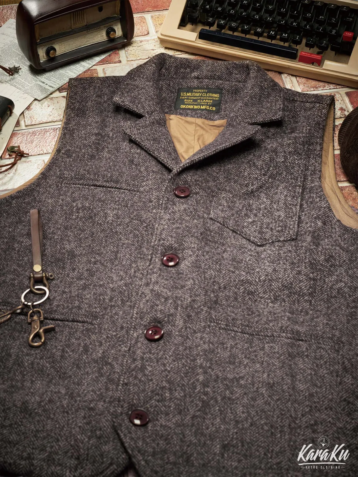 British Style Wool Blend Vest