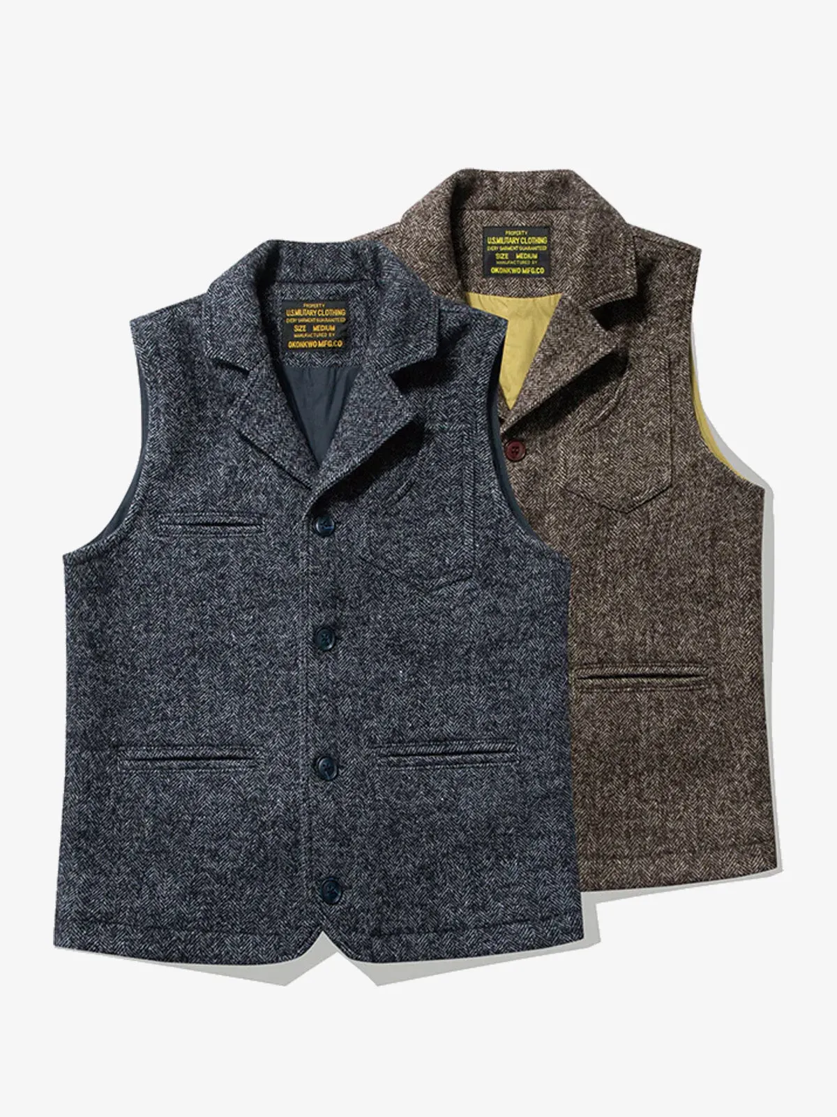 British Style Wool Blend Vest