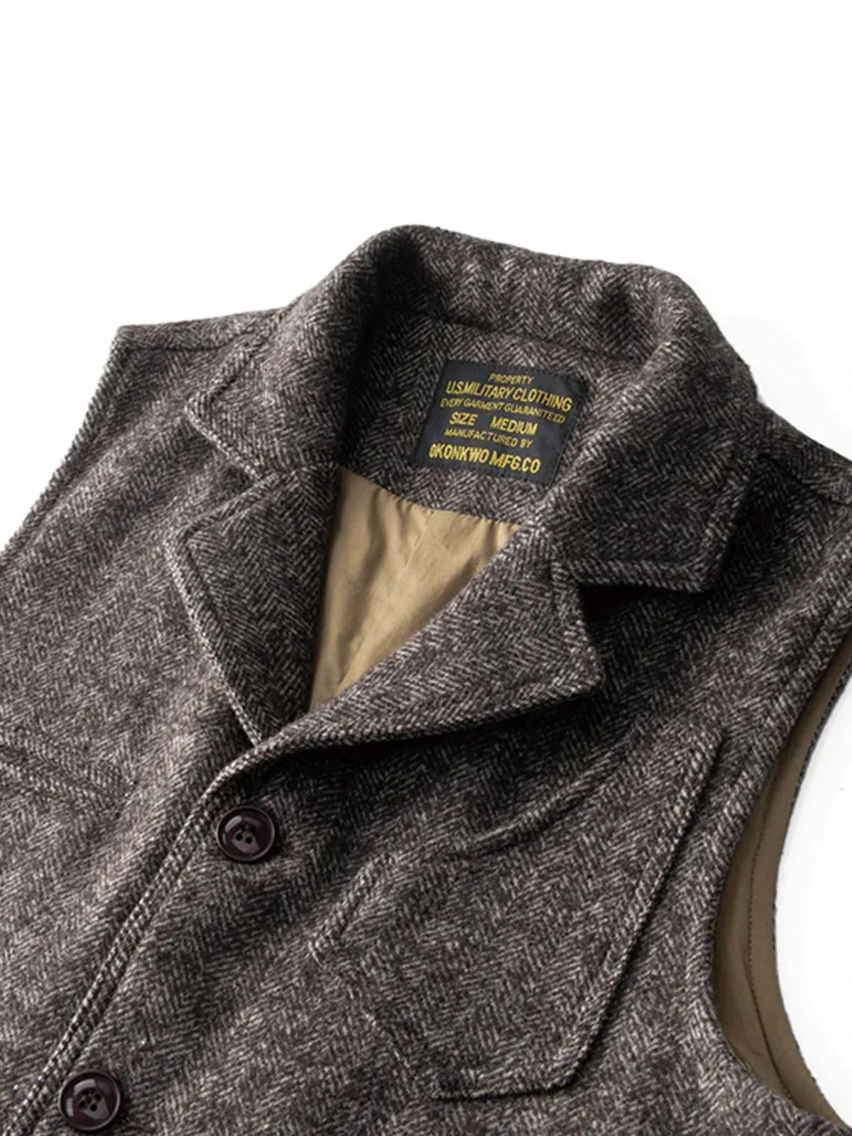 British Style Wool Blend Vest