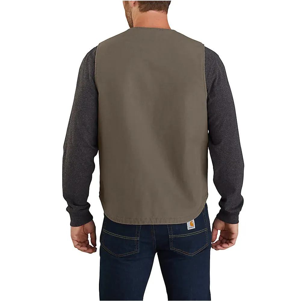 Carhartt Men's Relaxed Fit Washed Duck Sherpa-Lined Vest