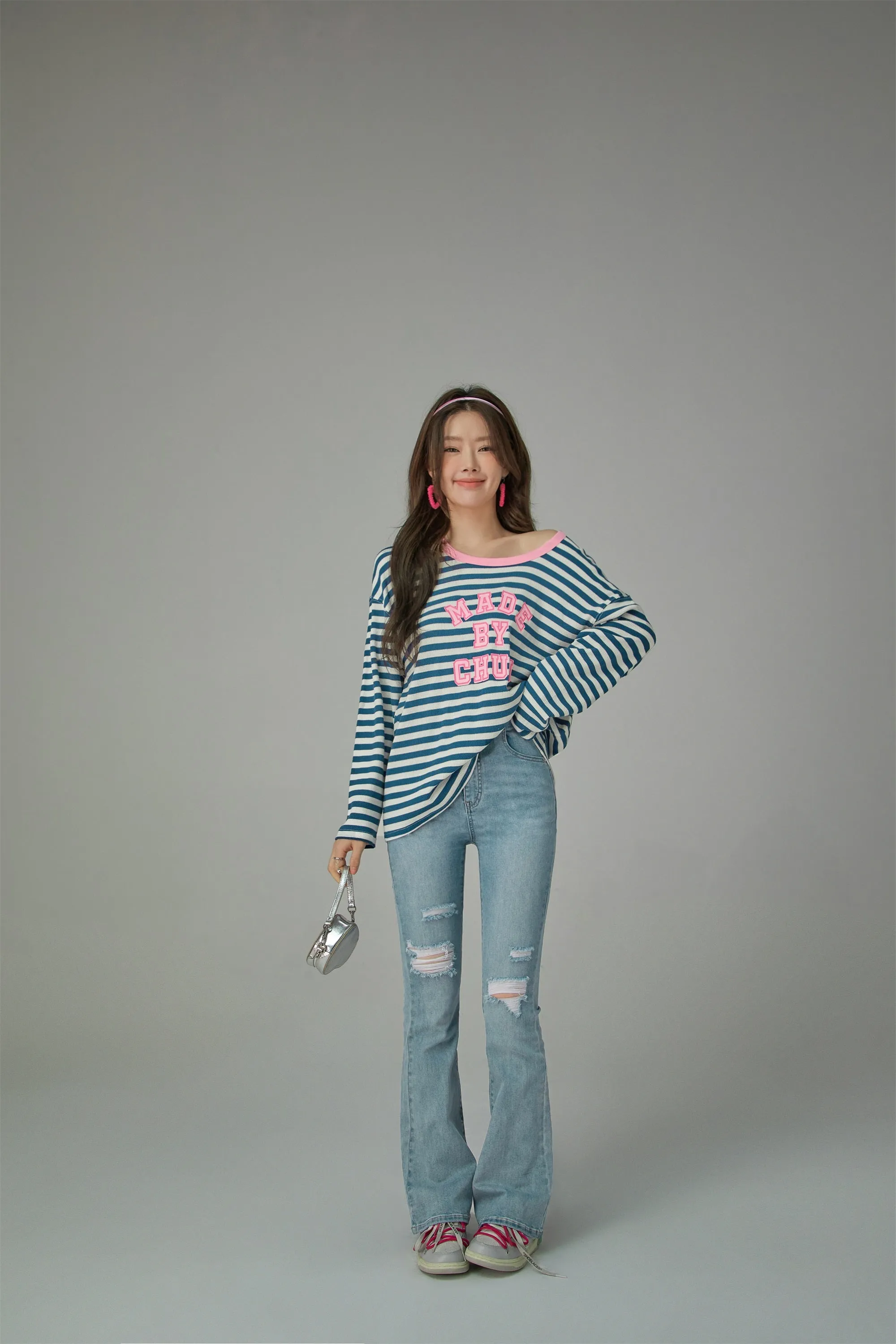 Cheerful Striped Long Sleeve T-Shirt