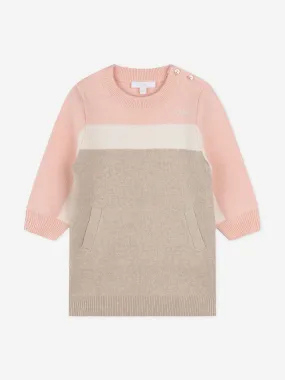 Chloé Baby Girls Knitted Logo Dress in Pink