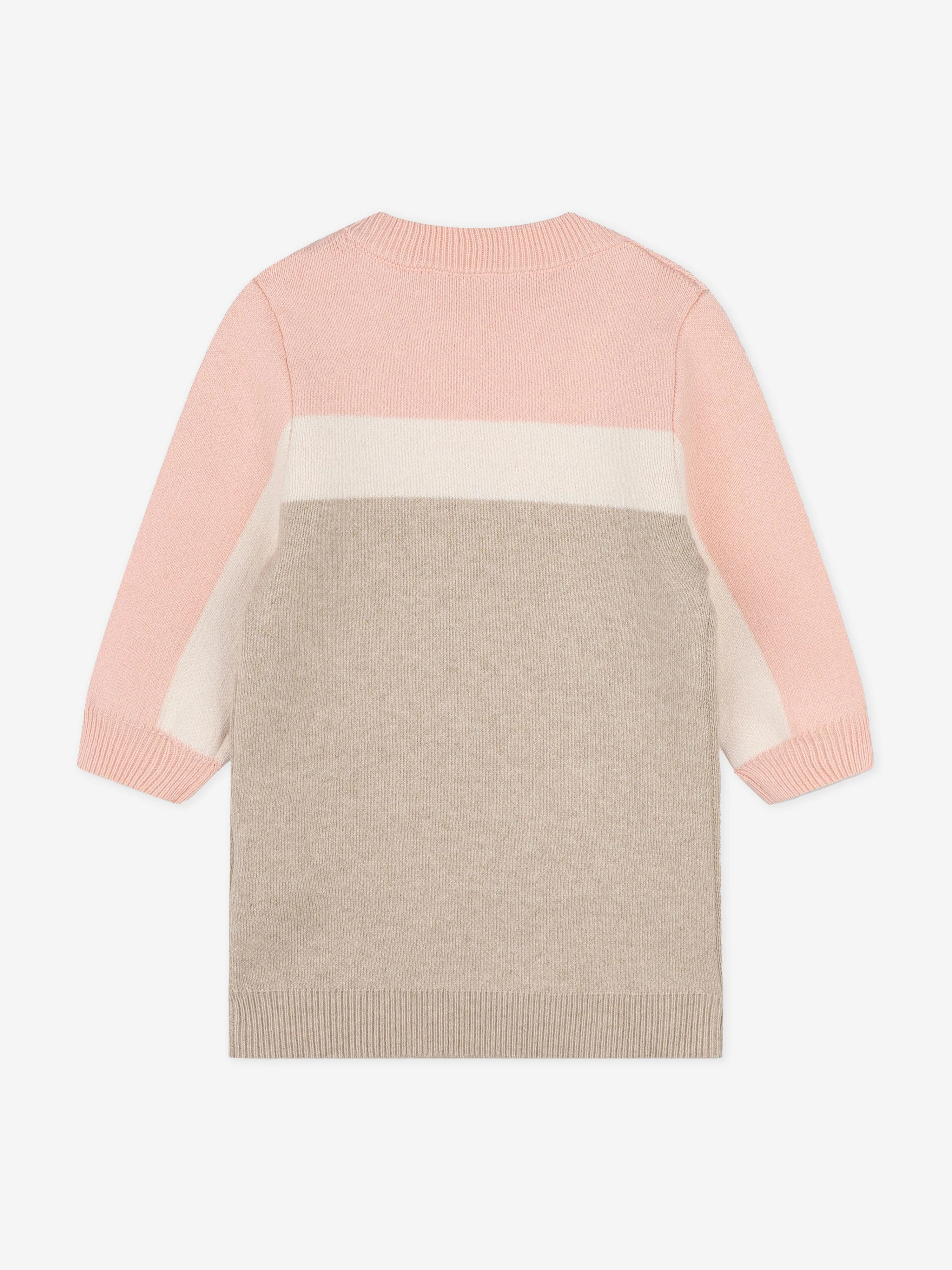 Chloé Baby Girls Knitted Logo Dress in Pink