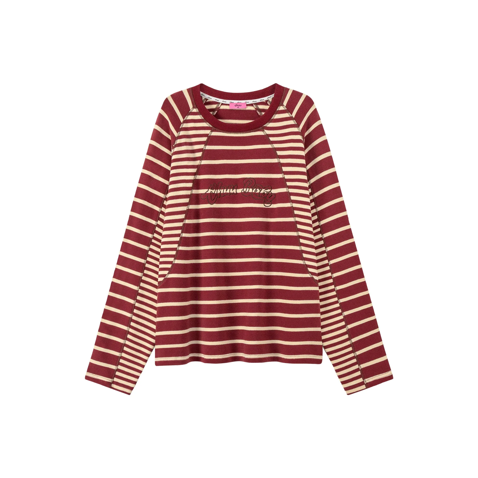 Cut To The Chase Striped Raglan T-Shirt