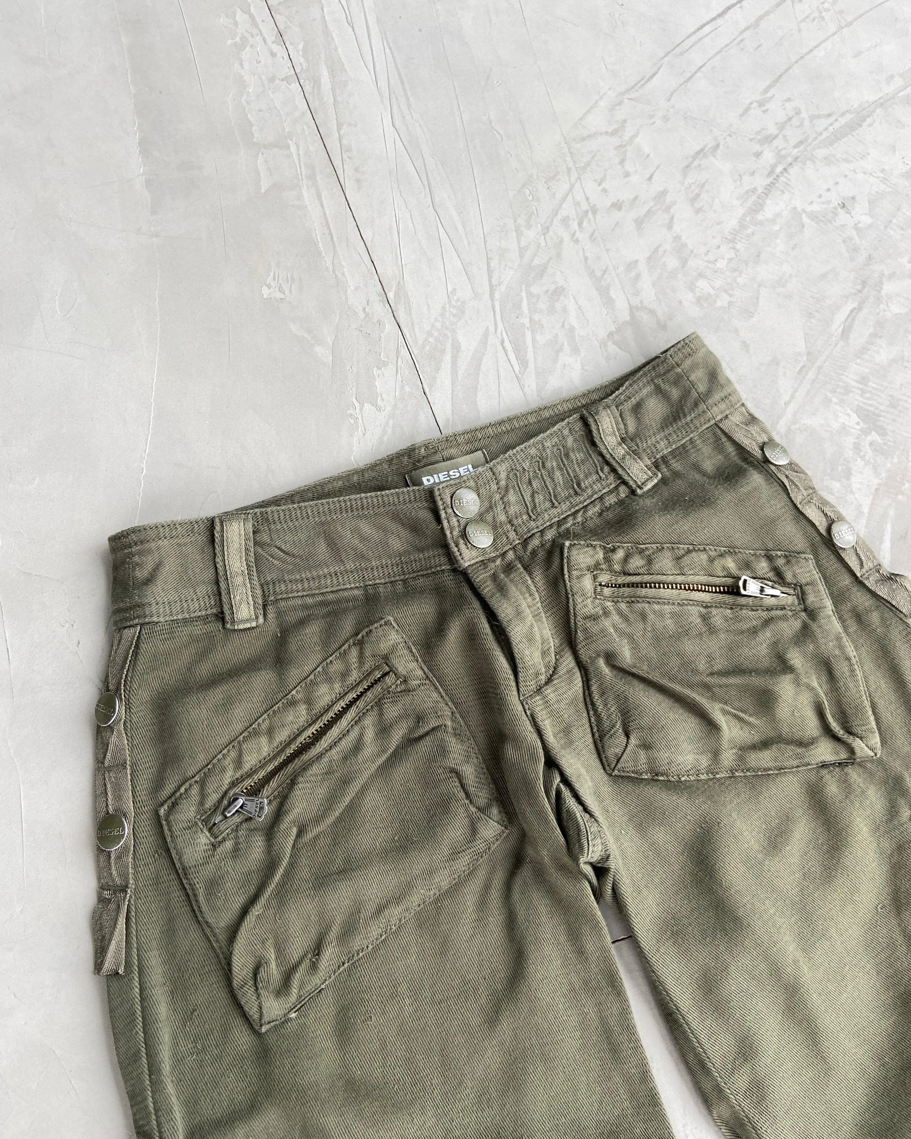 DIESEL 90'S CARGO CAPRIS 3/4 LENGTH TROUSERS - S