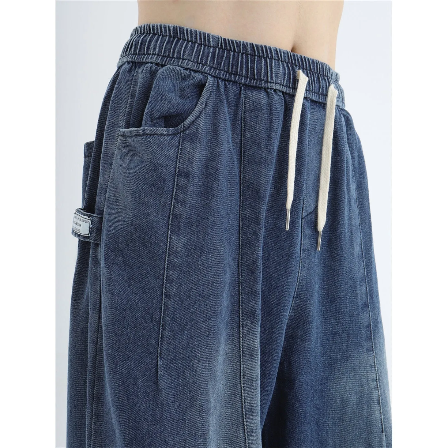 Drawstring Waist Jeans