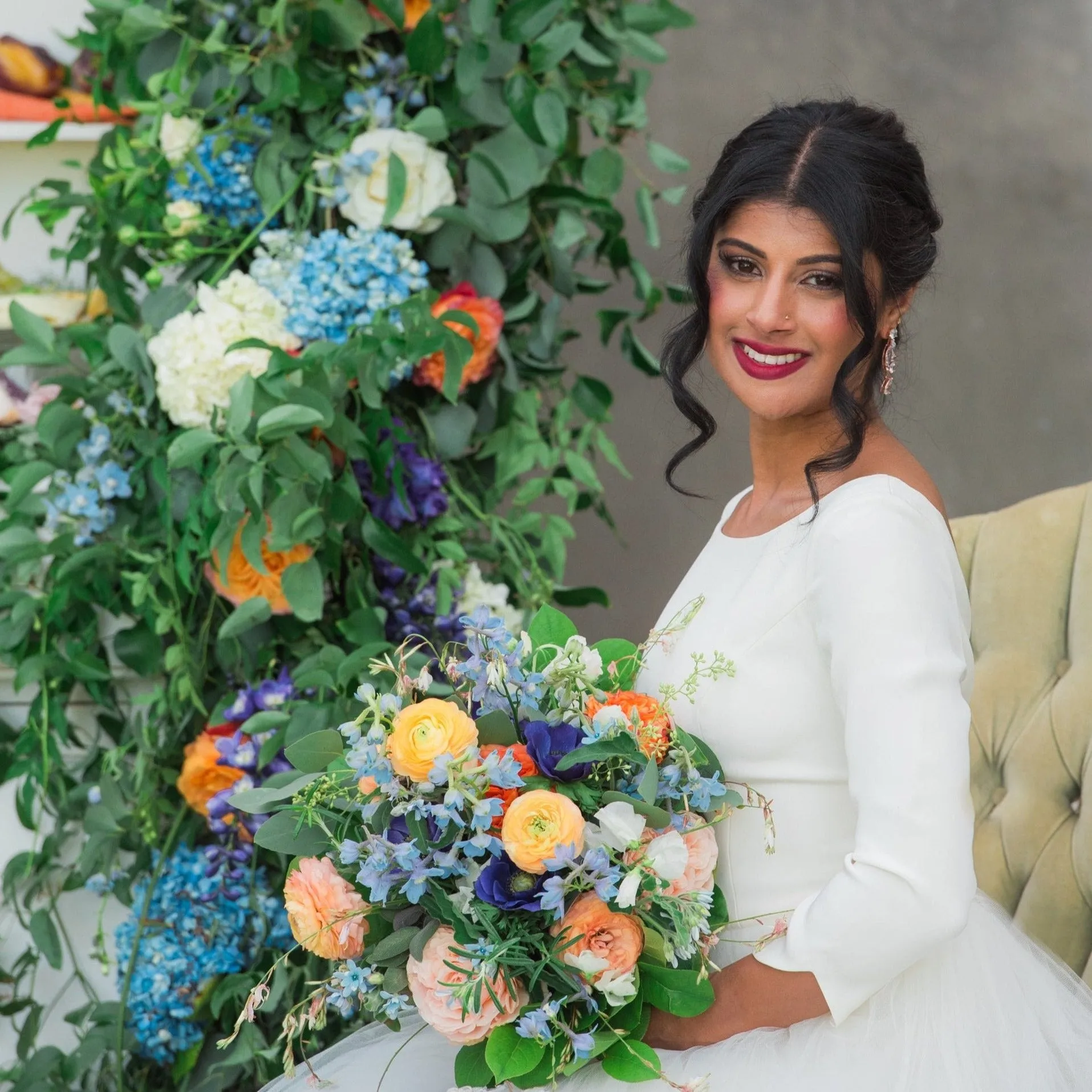 Fairytale Orange and Blue Sacramento Styled Shoot