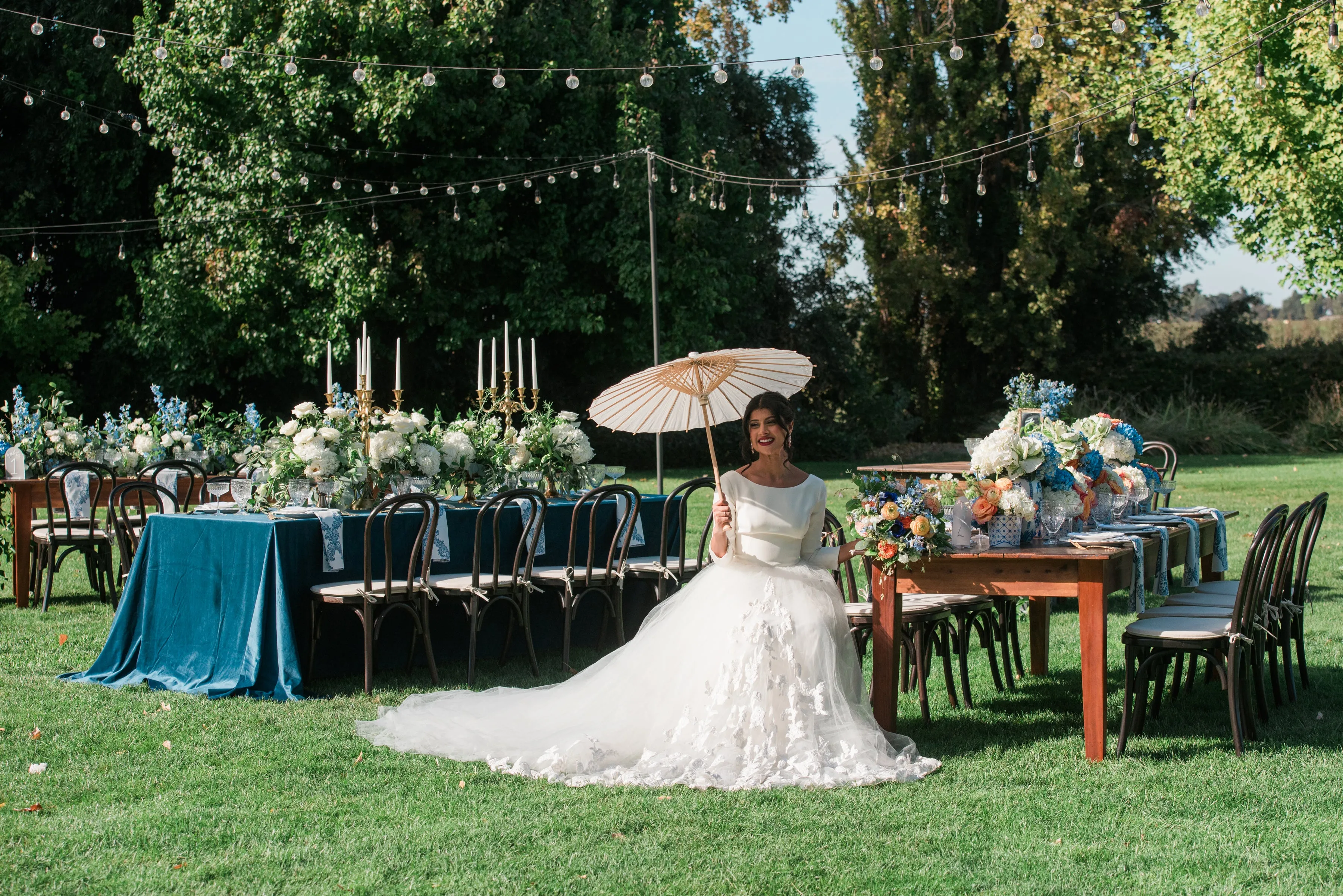 Fairytale Orange and Blue Sacramento Styled Shoot