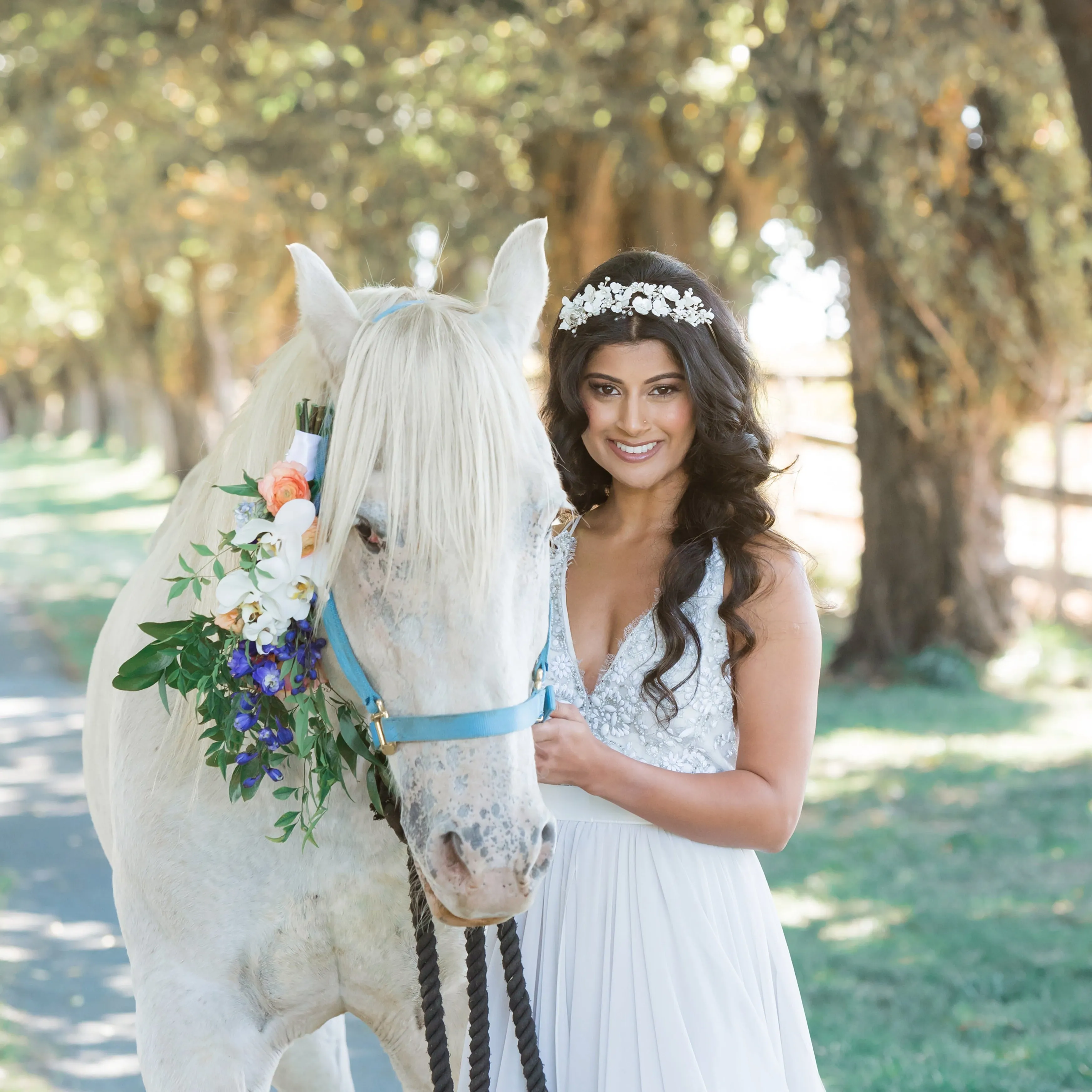 Fairytale Orange and Blue Sacramento Styled Shoot