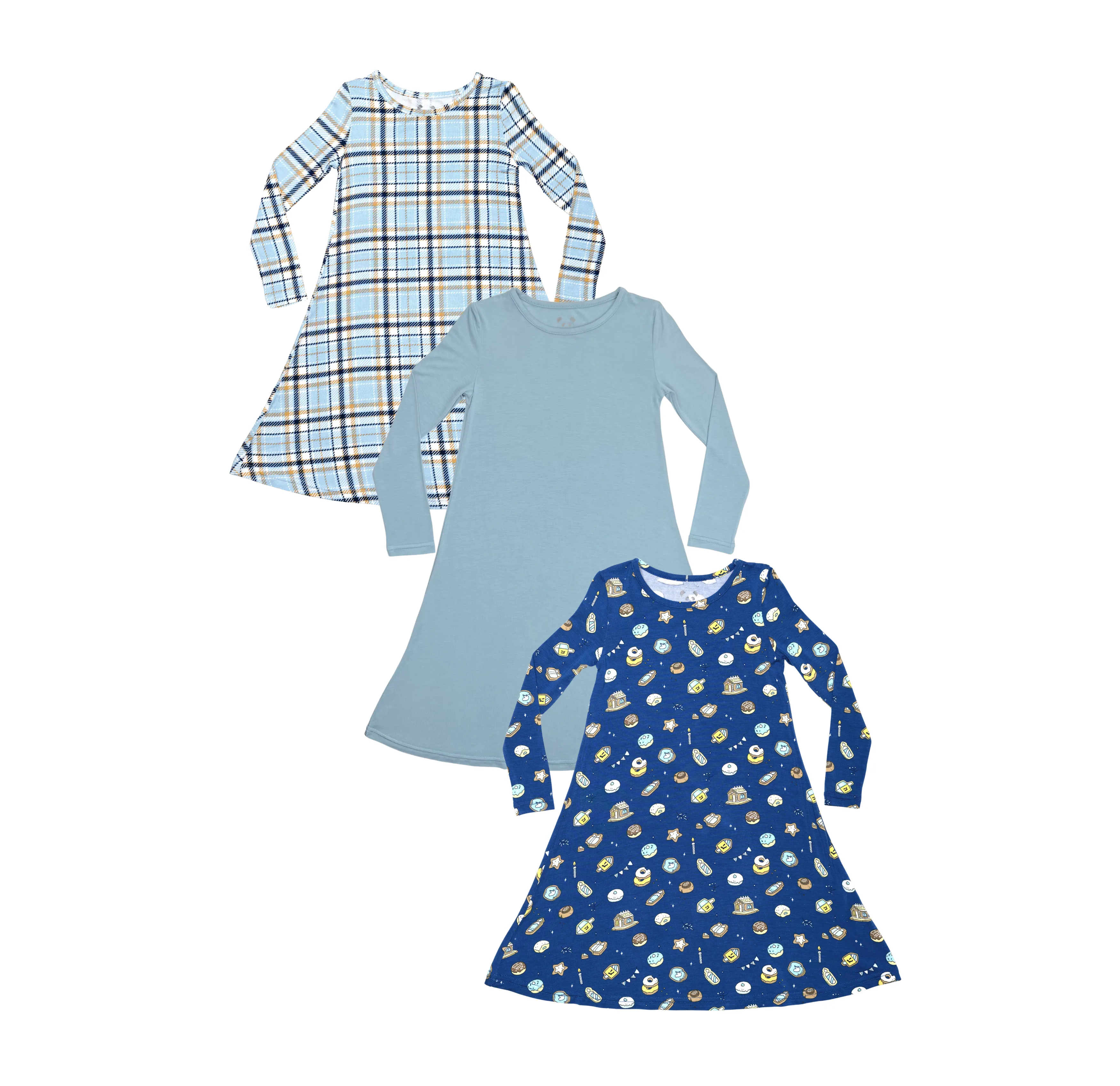 Festival Of Lights Hanukkah Bundle - Bamboo Girls' Dresses