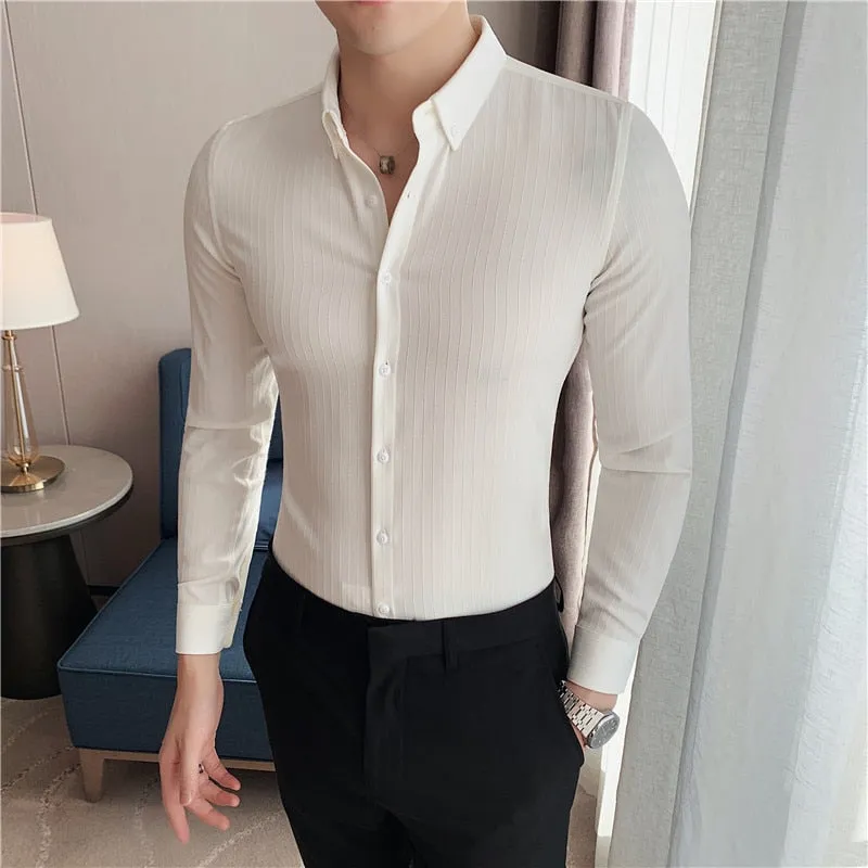 Gentlemen Business Formal Striped Shirts