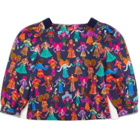 Girls Blue Ballet Blouse