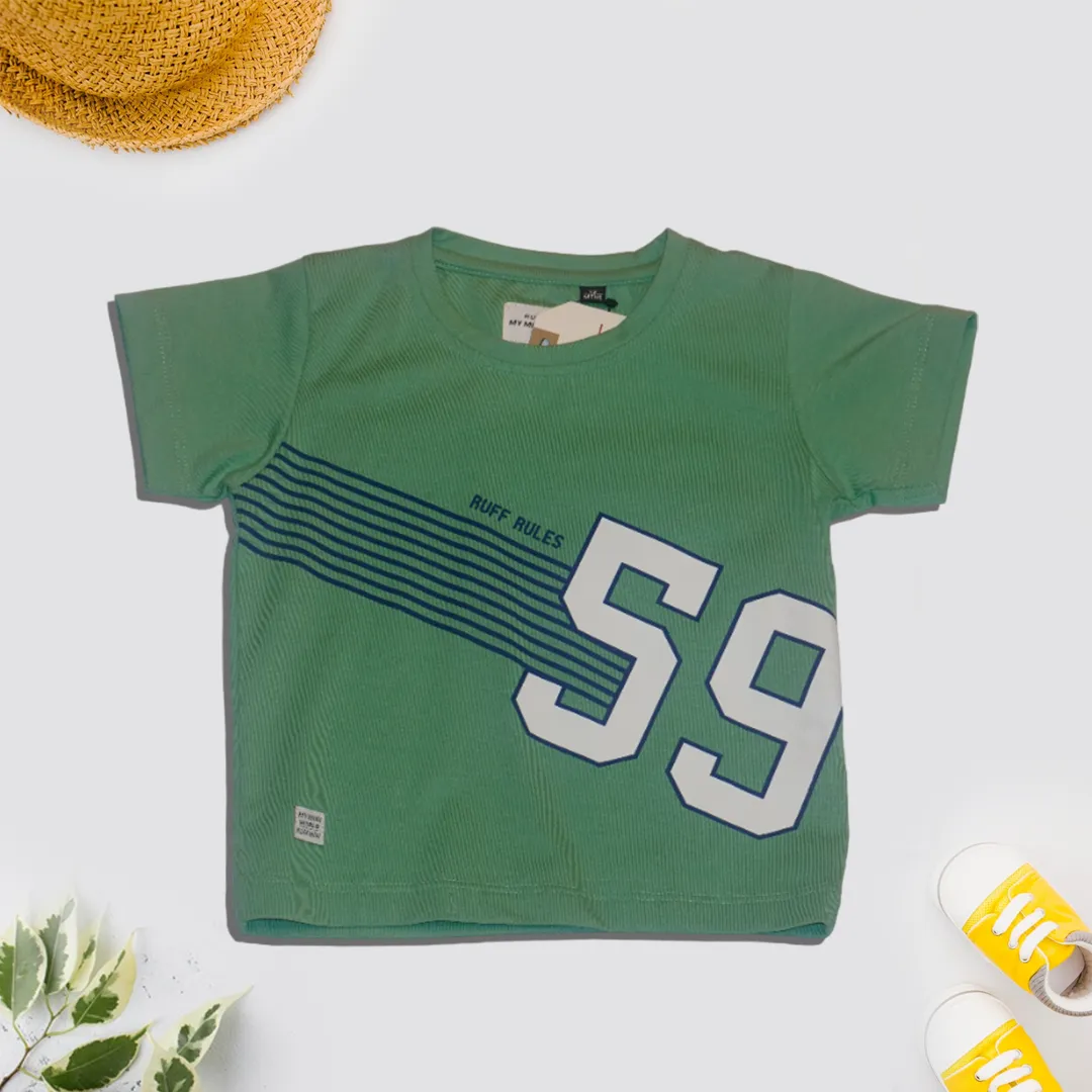 Green Printed T-Shirt for Kids