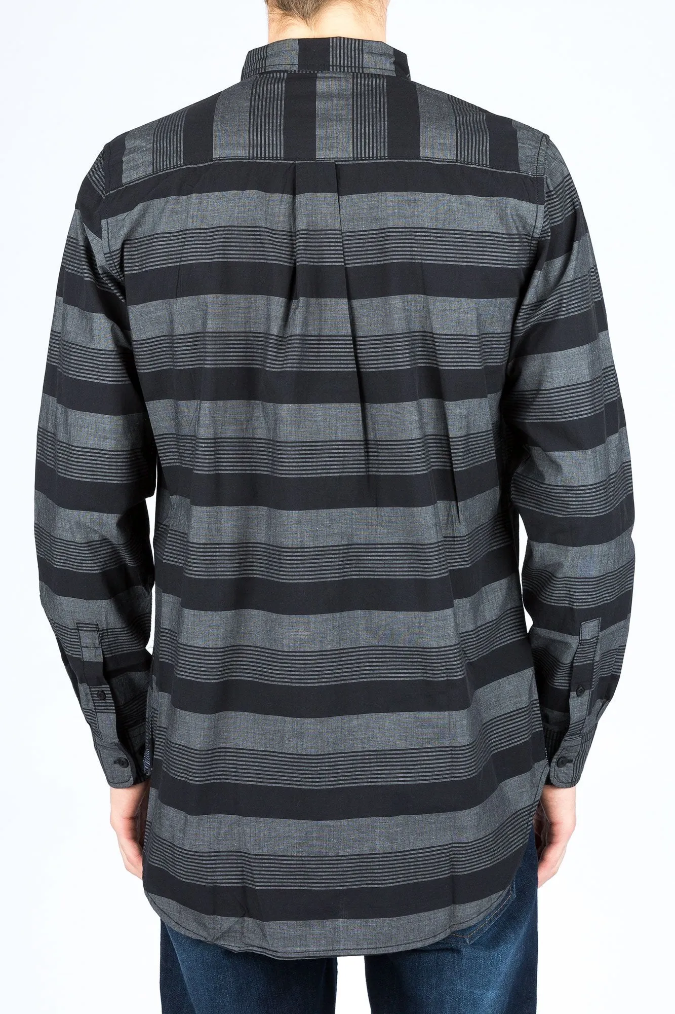 Guys Long Sleeve Striped Print Shirt