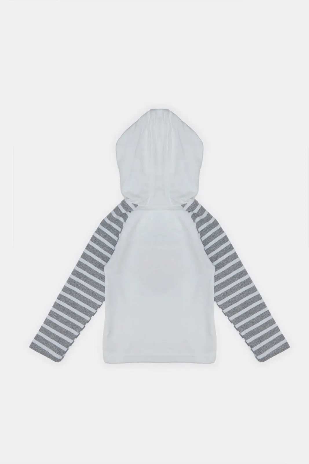 Infant Boys Grey Hooded T-Shirt