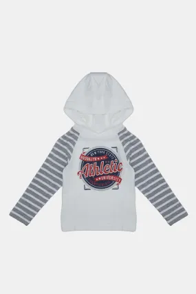 Infant Boys Grey Hooded T-Shirt