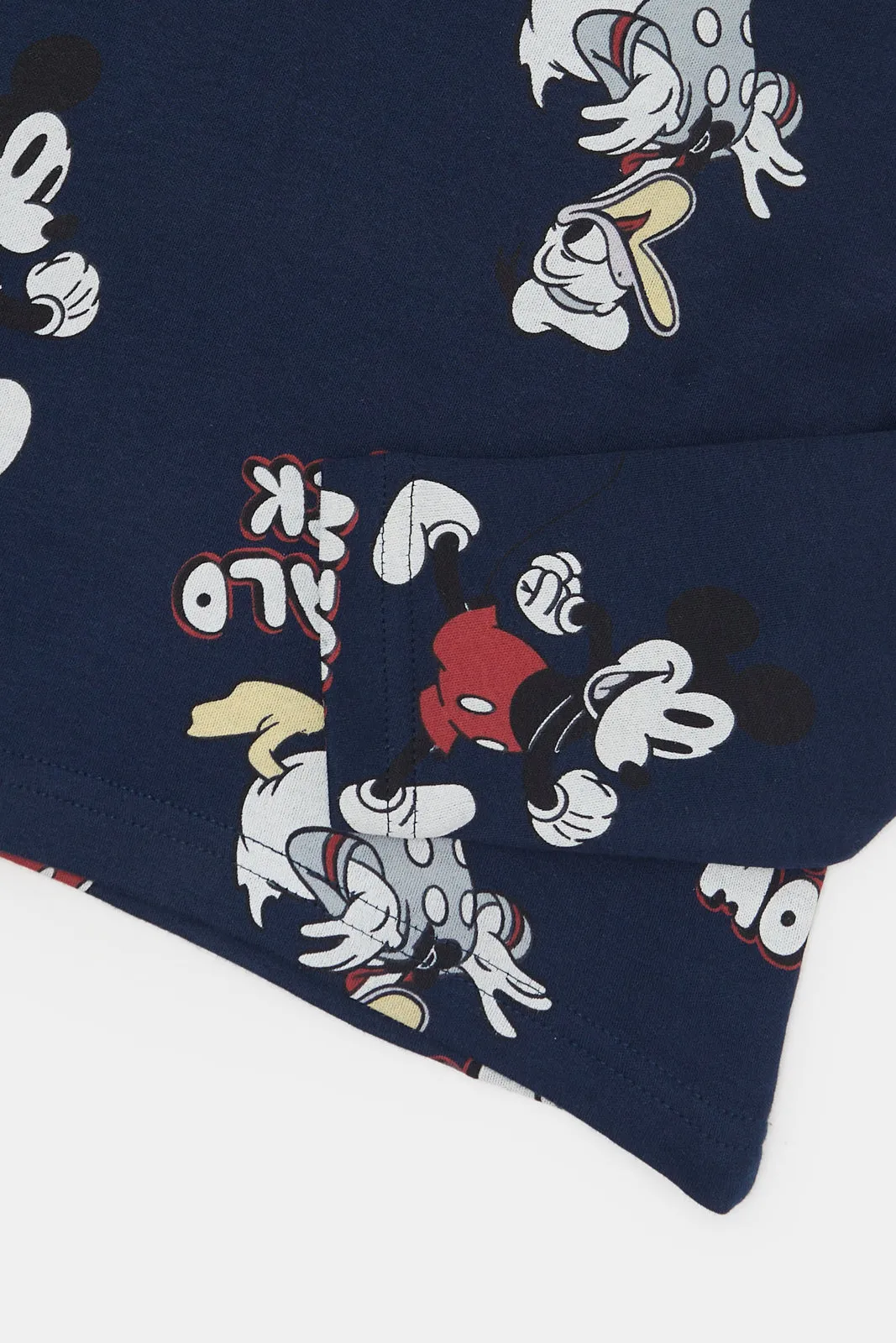 Infant Boys Navy Mickey And Donald Printed T-Shirt