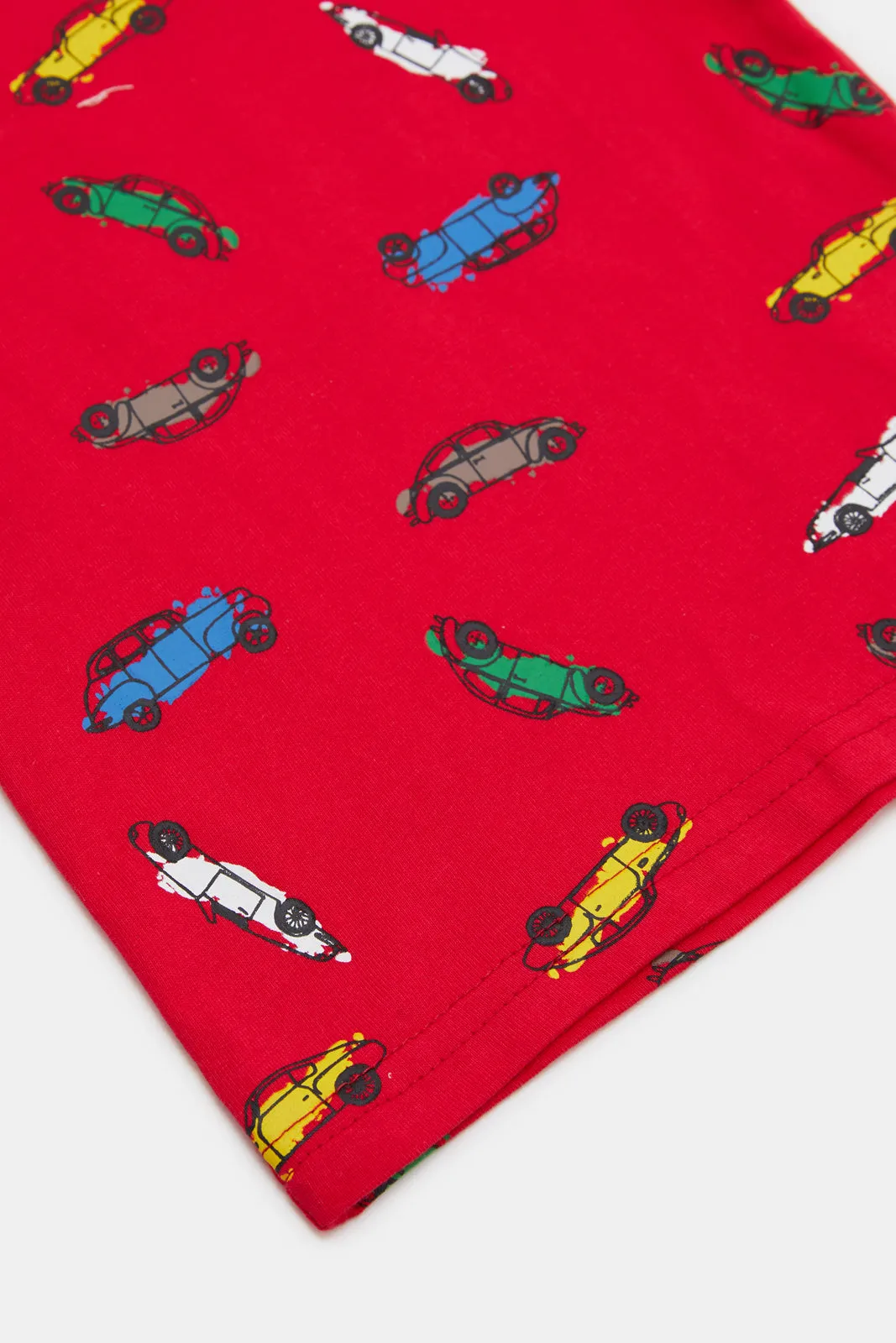 Infant Boys Red Cars Print T-Shirt