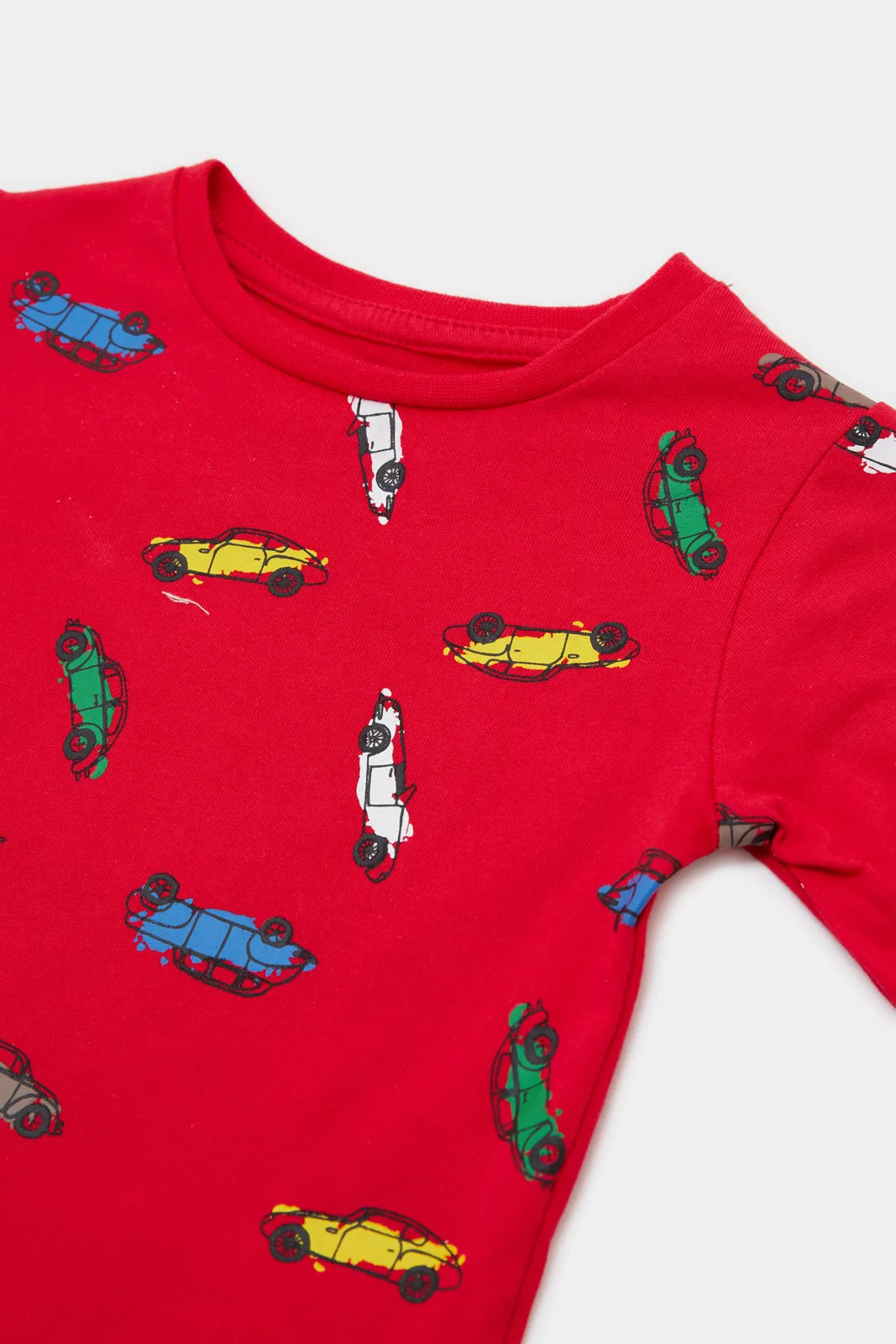 Infant Boys Red Cars Print T-Shirt