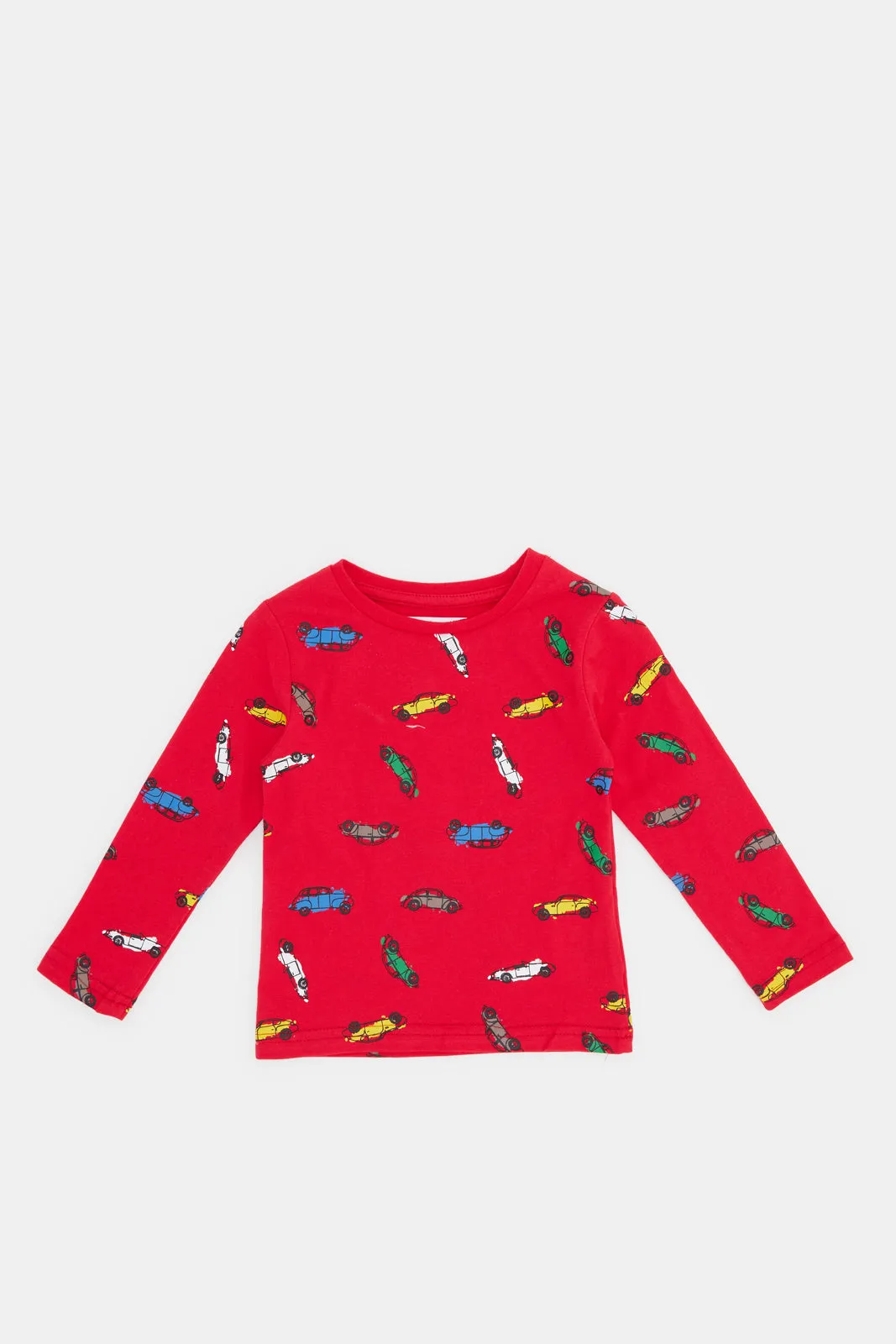 Infant Boys Red Cars Print T-Shirt