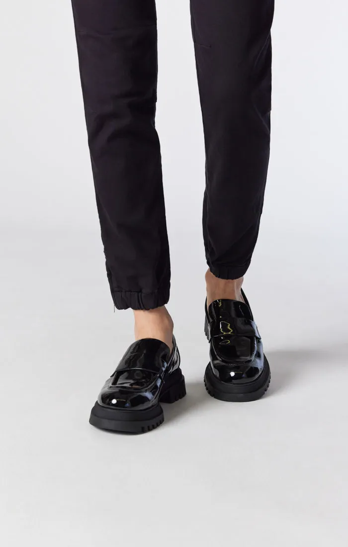 IVY SLIM CARGO PANTS IN BLACK TWILL