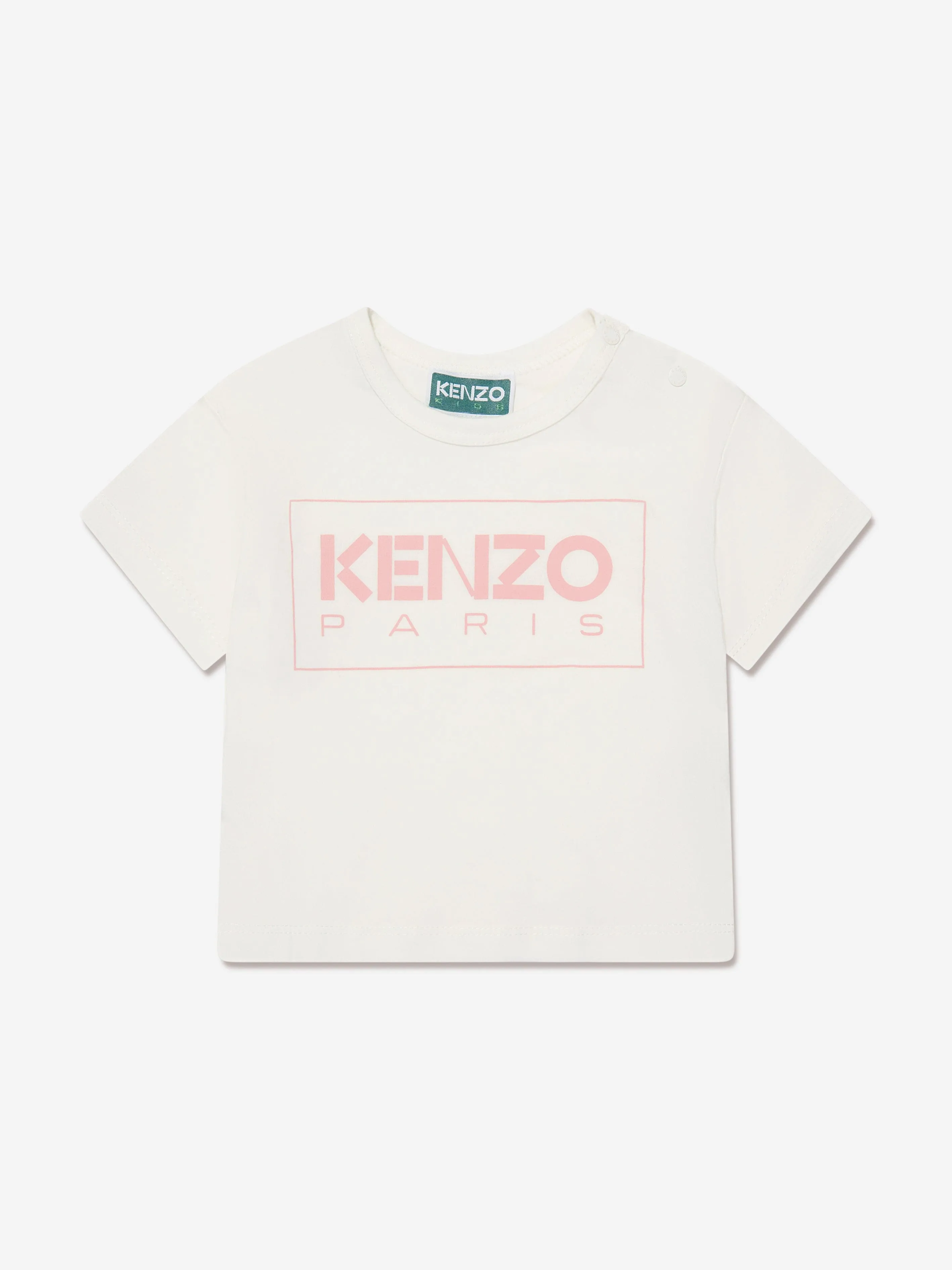 KENZO Baby Girls Logo T-Shirt in Ivory