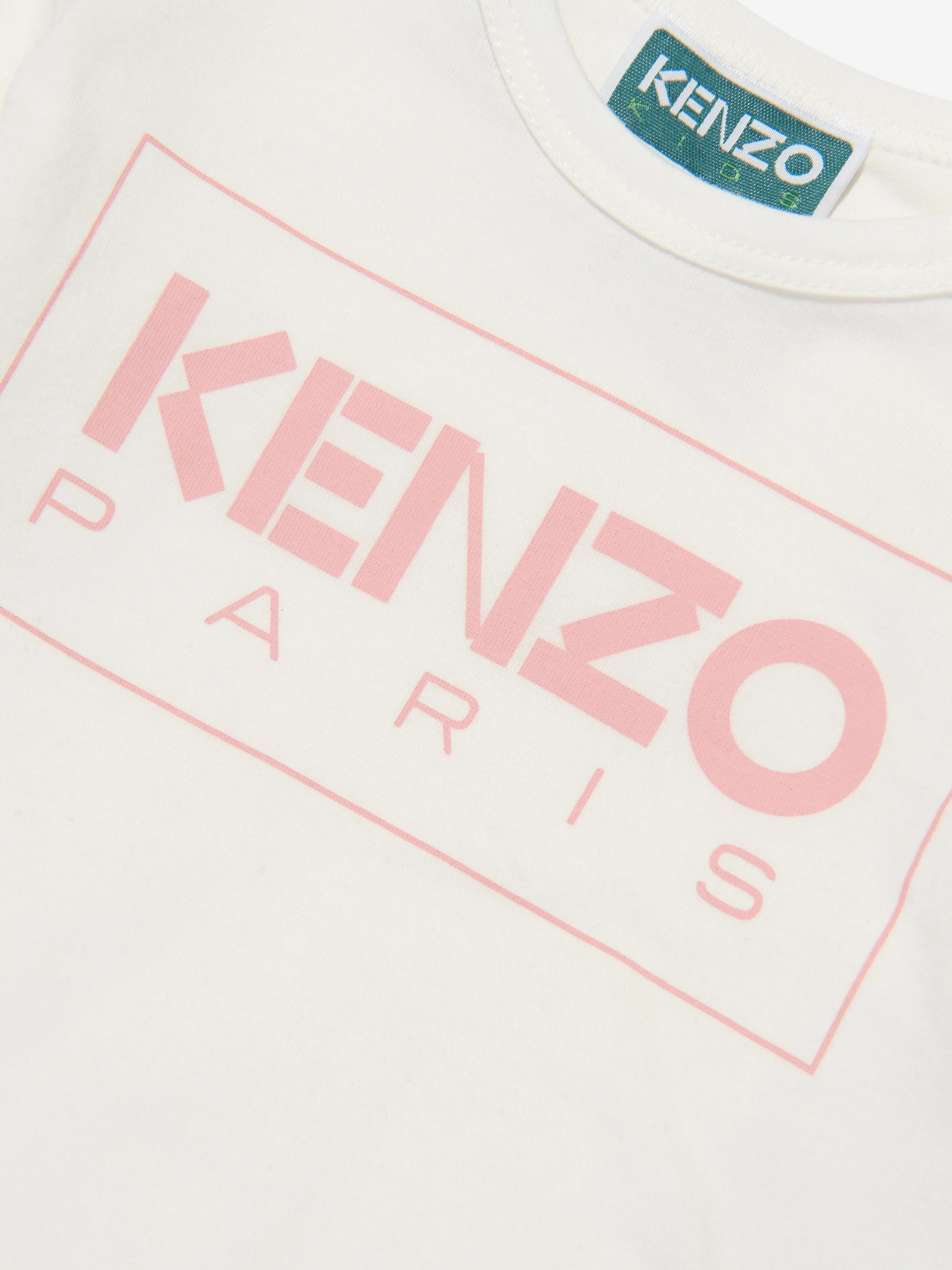 KENZO Baby Girls Logo T-Shirt in Ivory