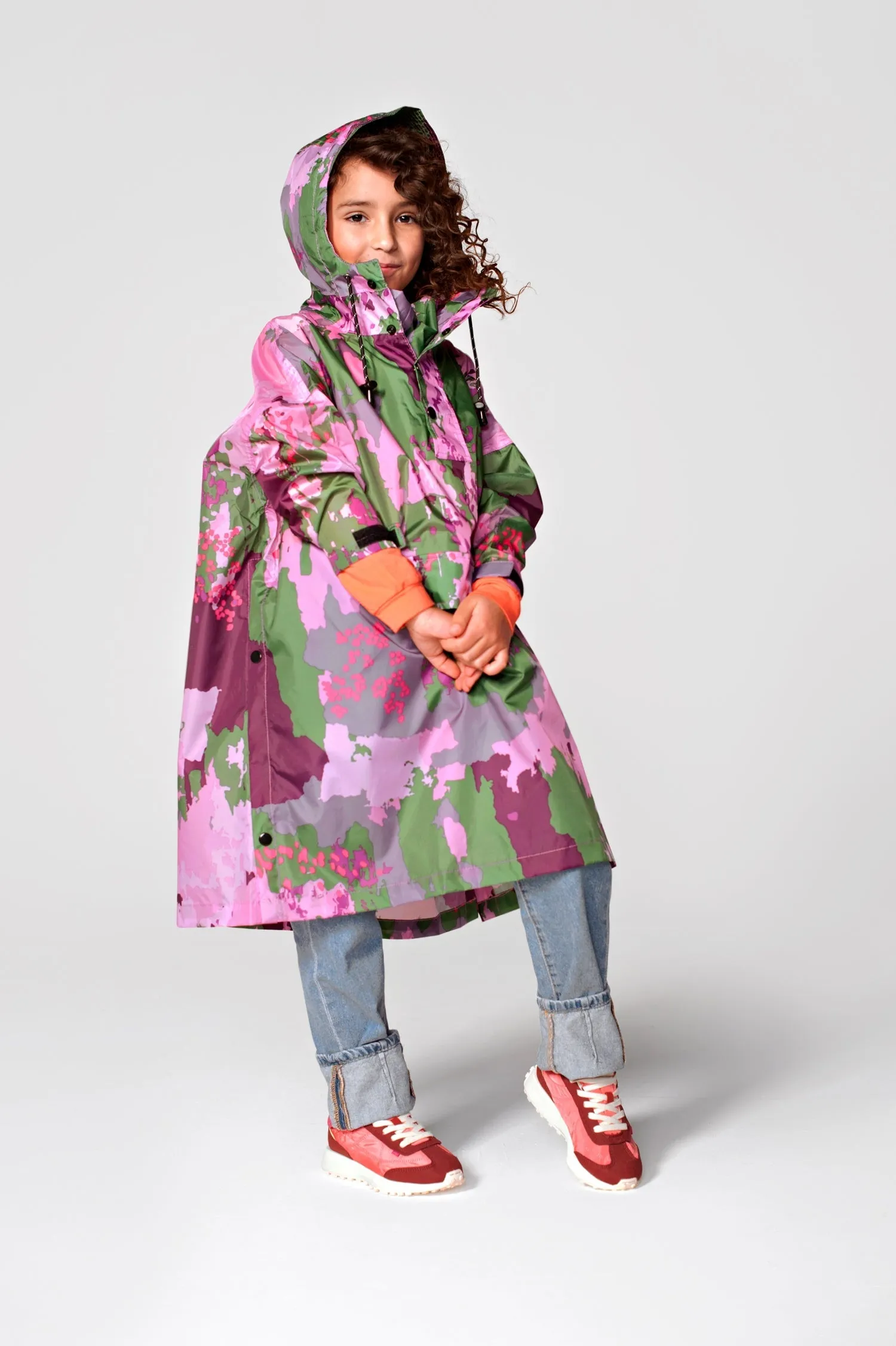 Kids' Digi Spring Camo Rain Poncho