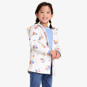 Kids raincoat in bright blooms