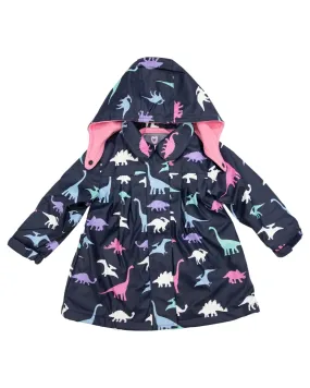 Korango Raincoat Colour Changing Dino Navy