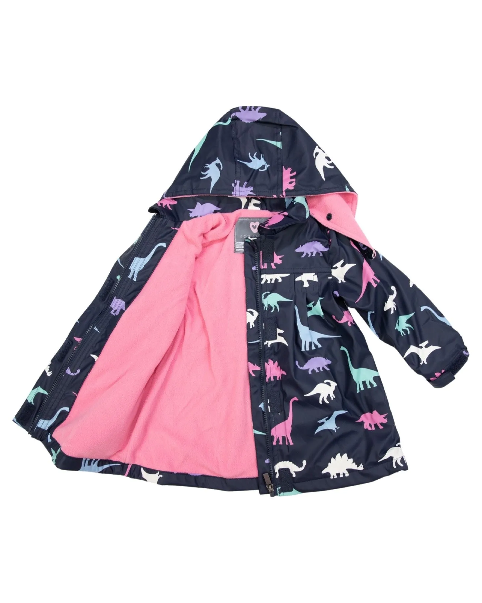 Korango Raincoat Colour Changing Dino Navy