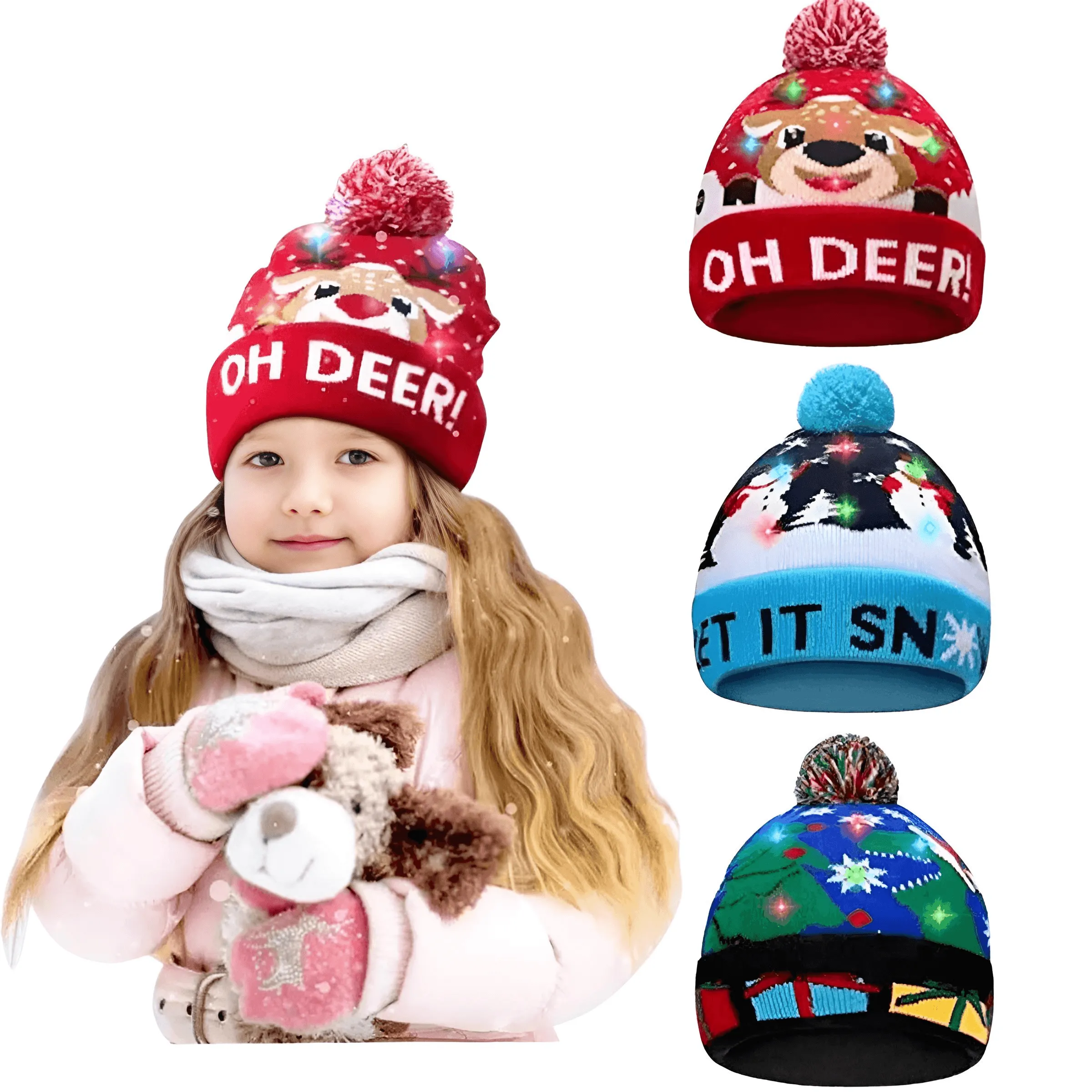 LED Winter Hats for Kids