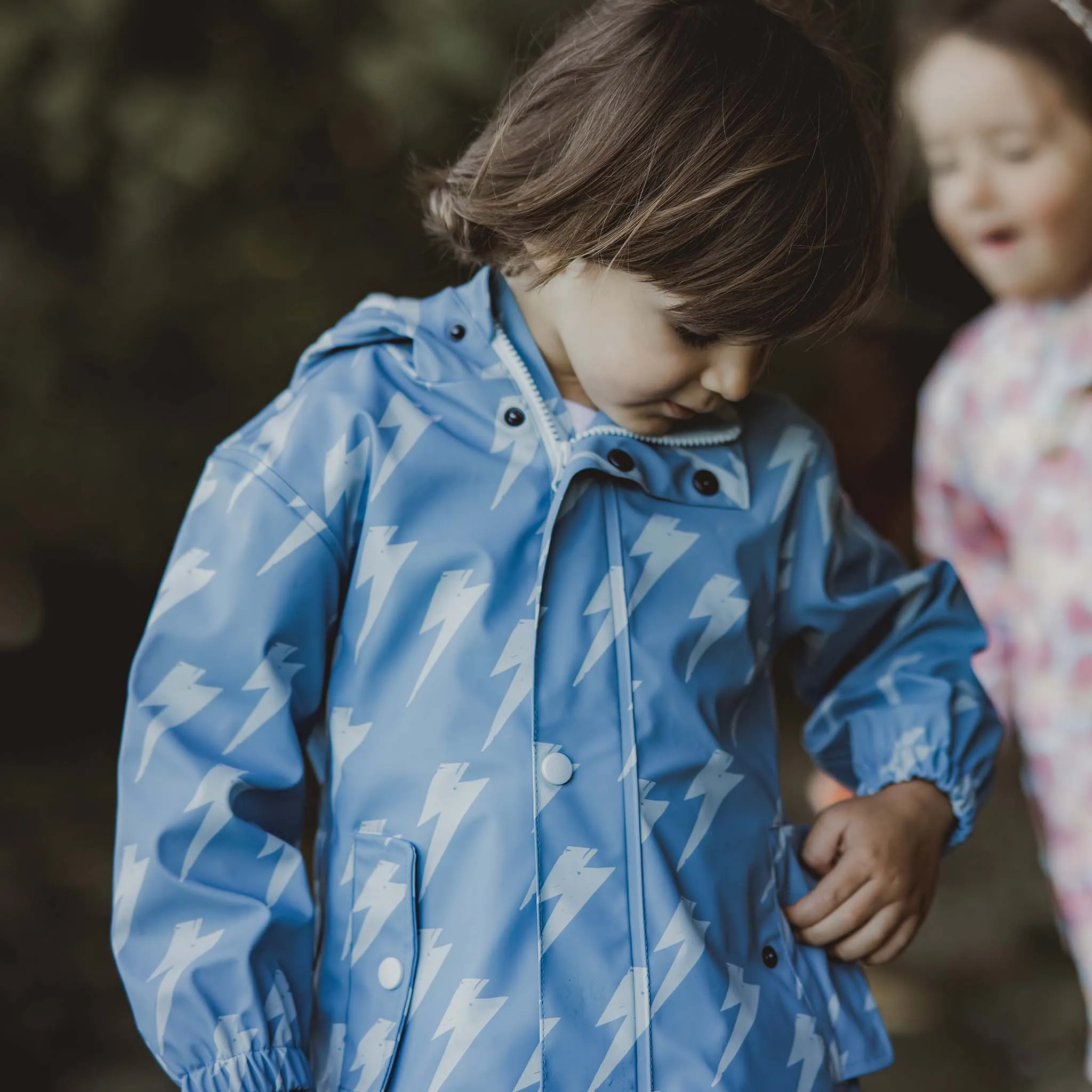 Lightning Bolt Recycled Lined Raincoat