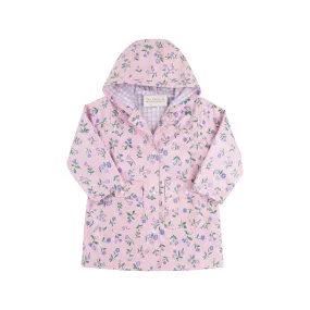 Liquid Sunshine Slicker - Tuxedo Park Tulips with Lauderdale Lavender Gingham