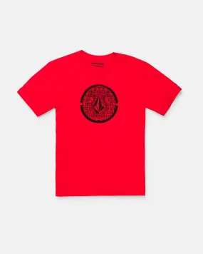 Little Boys Circle Stone Short Sleeve Tee - Red