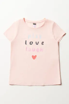 Love Short Sleeve T-Shirt Pink