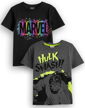 Marvel Boys Pack of 2 T-Shirts