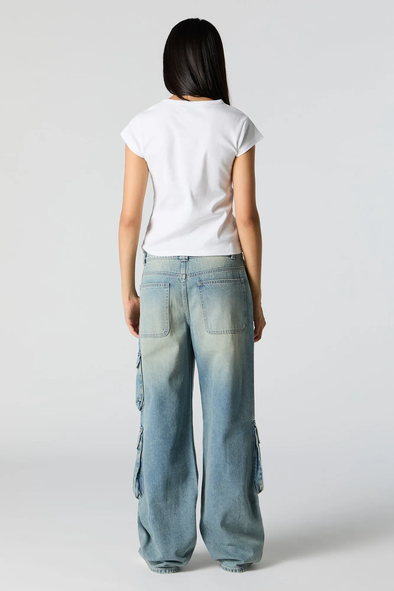 Mid Rise Cargo Jean