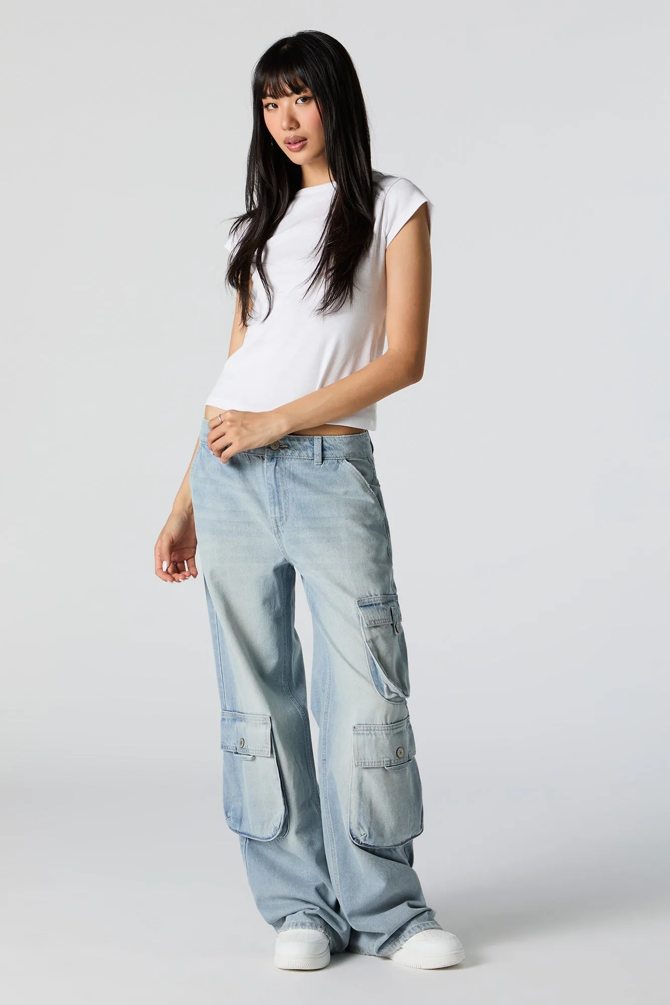 Mid Rise Cargo Jean