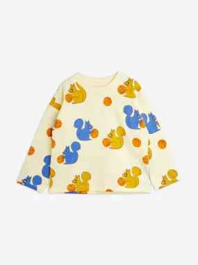 Mini Rodini Kids Squirrels Long Sleeve T-Shirt in Yellow